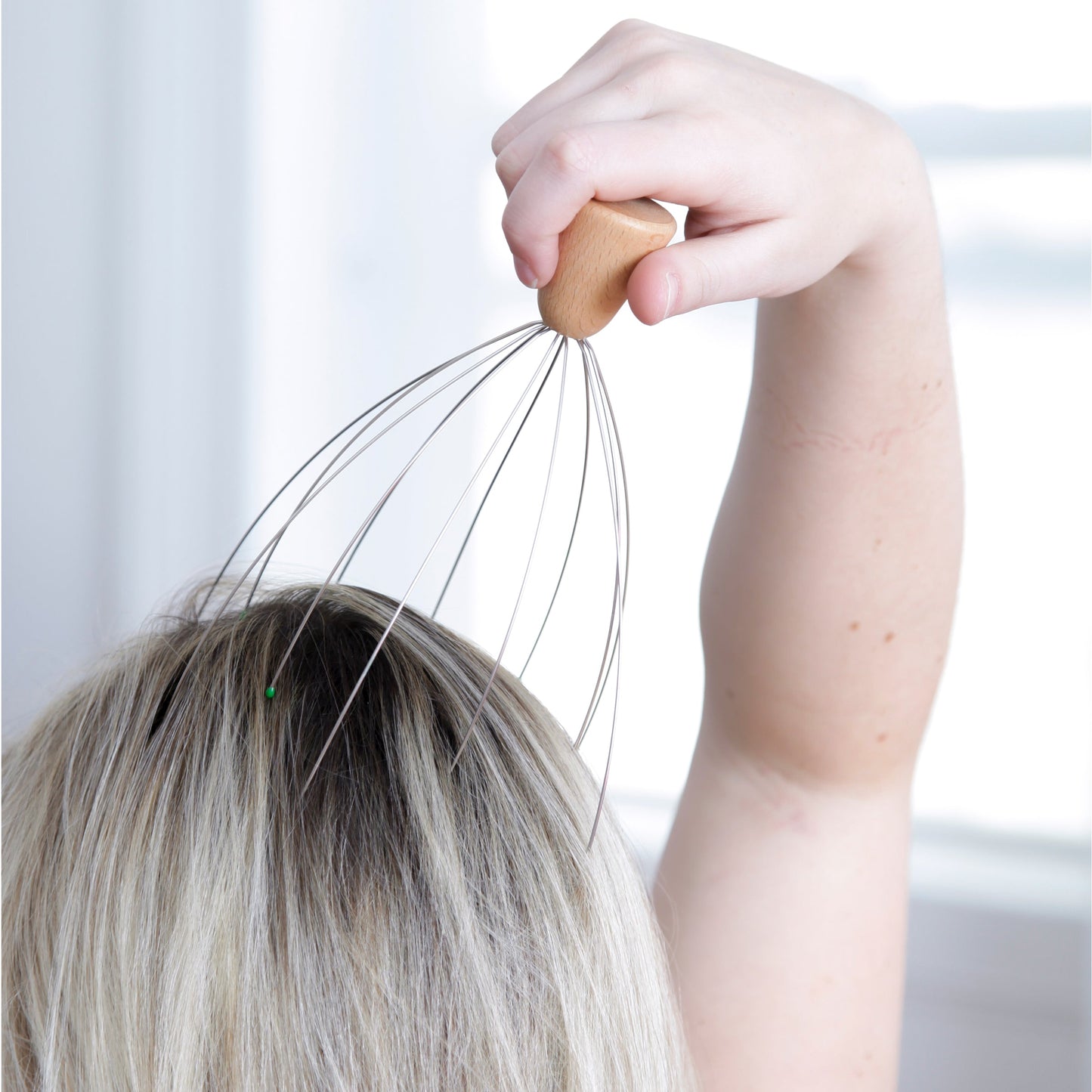 Wooden Standing Head Massager